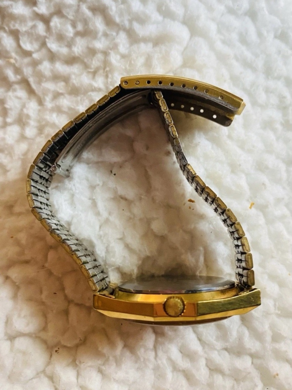 Vintage Gruen J Precision Quartz Watch 20/7031 German Brick Band 1970 Needs Batt - Picture 6 of 6